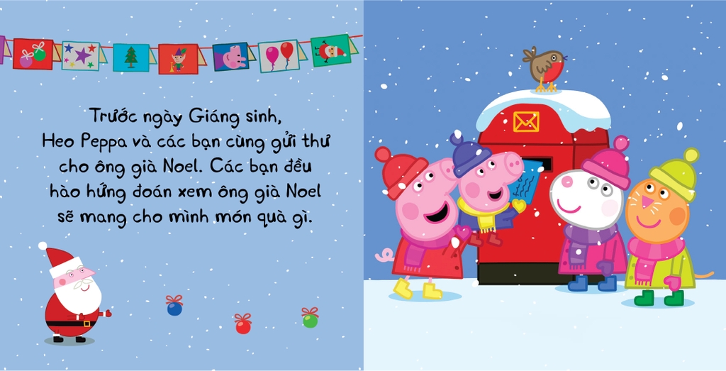 Bộ Hộp Peppa Pig Thư viện Giáng sinh ấm áp