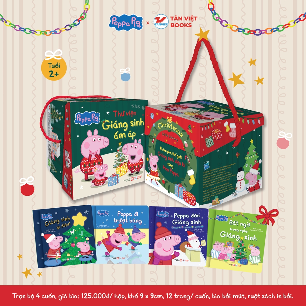 Bộ Hộp Peppa Pig – Thư viện nhỏ về Giáng sinh