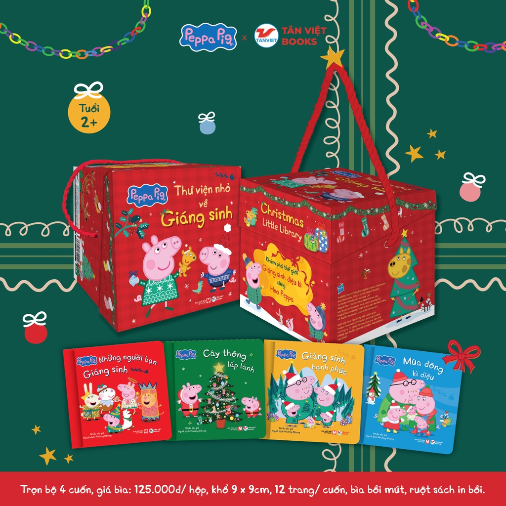 Bộ Hộp Peppa Pig – Thư viện nhỏ về Giáng sinh