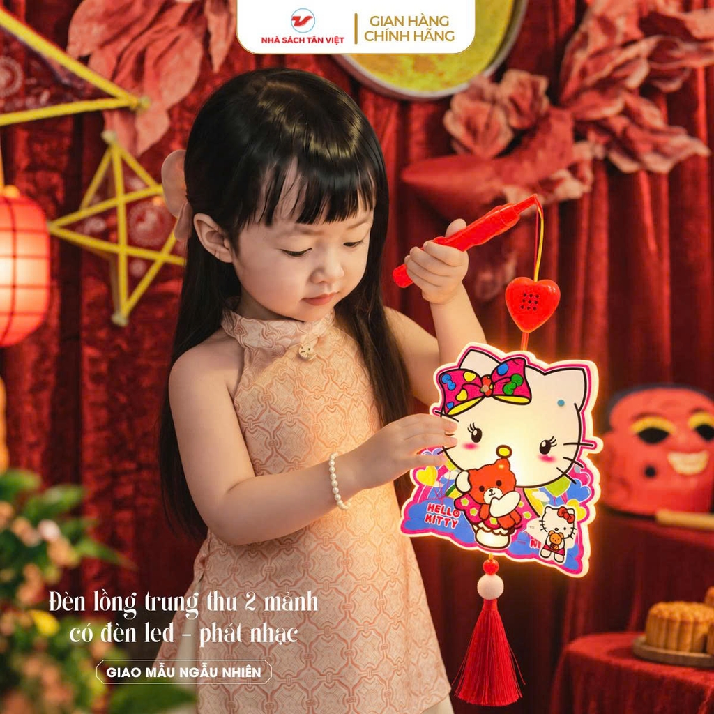 Đèn Trung Thu 2 Mảnh - Mẫu Ngẫu Nhiên - Có Đèn Led Phát Nhạc Hot Trend 2026 Cho Bé - Tân Việt Books