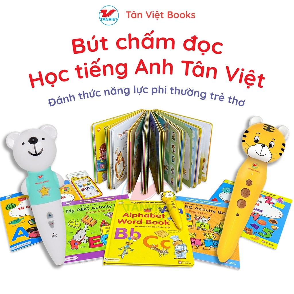 Combo 12 Cuốn Bút chấm đọc - Học Tiếng Anh Tân Việt