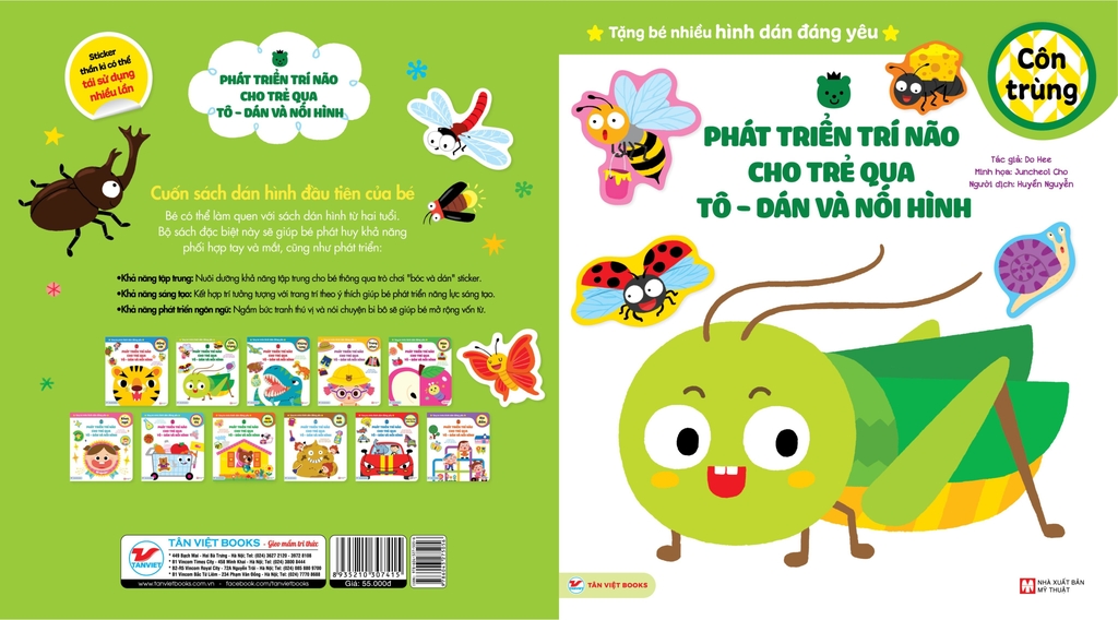 Combo 11 Cuốn : Phát Triển Trí Não Cho Trẻ Qua Tô - Dán Và Nối Hình