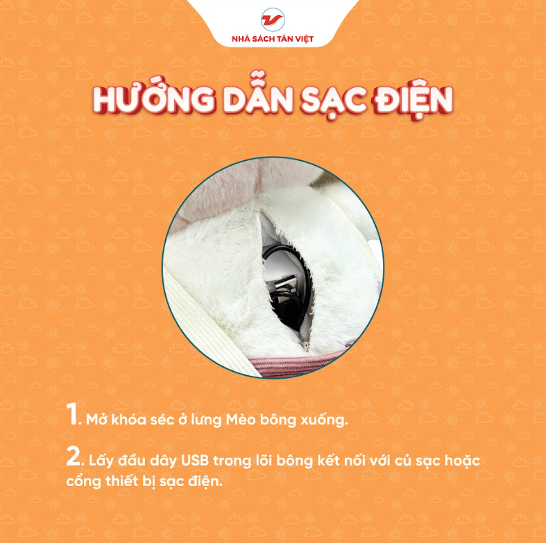 Mèo bông kể chuyện - Size 25cm - Món quà trí tuệ cho bé