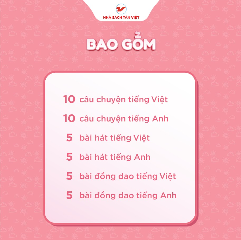 Thỏ bông kể chuyện tai hồng chấm bi - Size 25cm - Món quà trí tuệ cho bé