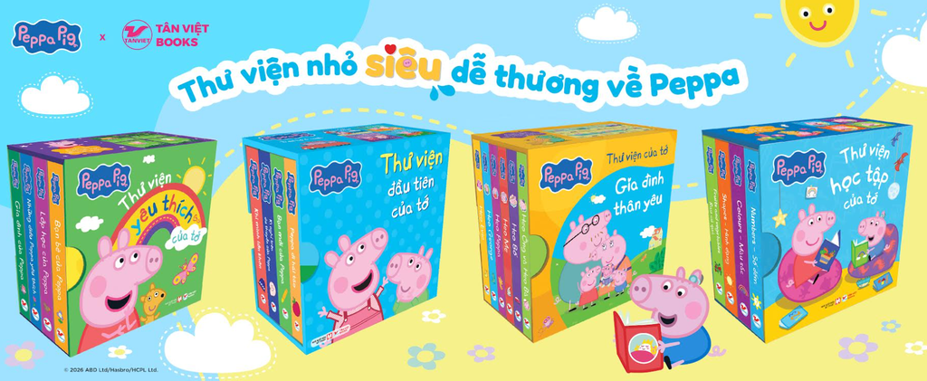 Bộ Hộp Peppa Pig: Thư Viện Yêu Thích Của Tớ - Sách Tranh - Dành Cho Trẻ 2+
