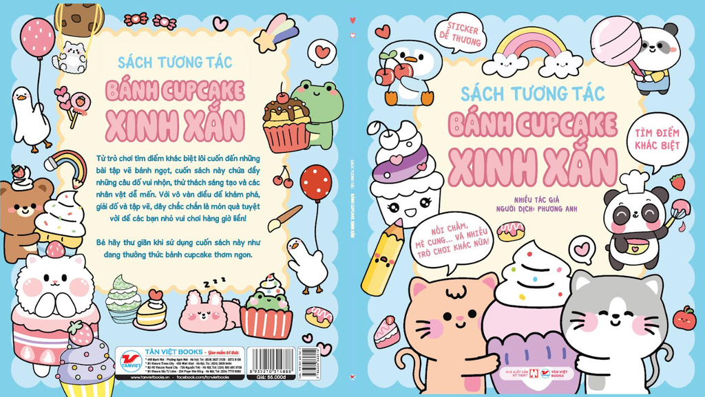 Combo 2 cuốn sách tương tác Trà Sữa Boba: Những ly kem mát lạnh + Bánh cupcake xinh xắn