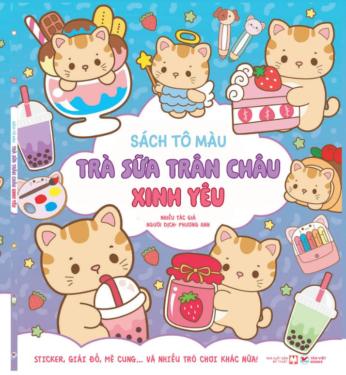 Combo 2 cuốn sách tô màu Trà Sữa Boba: Thế giới của trà sữa Boba + Trà sữa trân châu xinh yêu