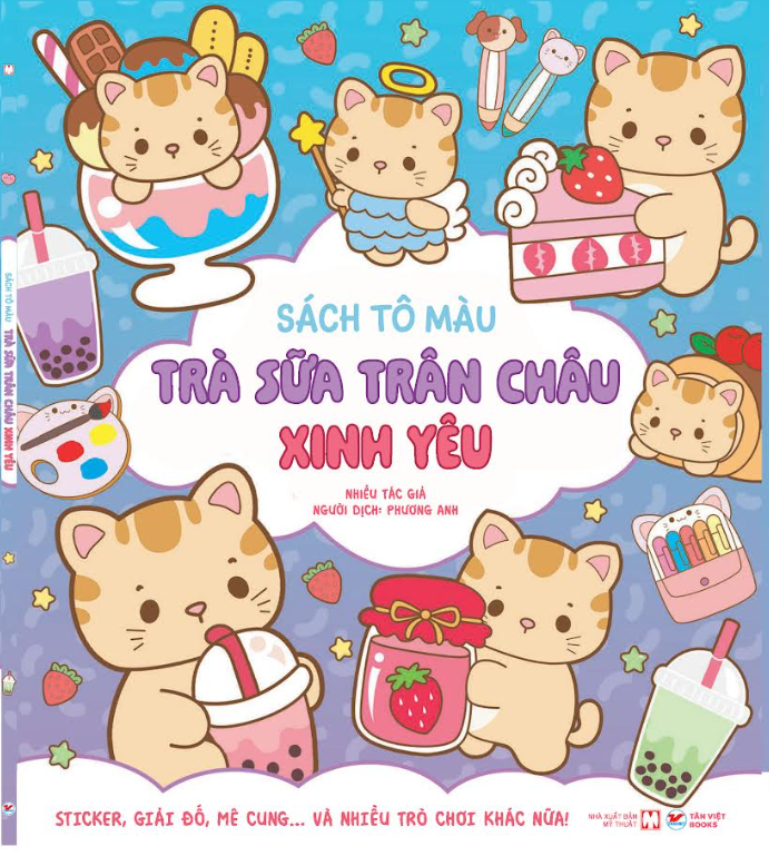 Combo 4 cuốn : SÁCH TÔ MÀU – SÁCH TƯƠNG TÁC TRÀ SỮA BOBA