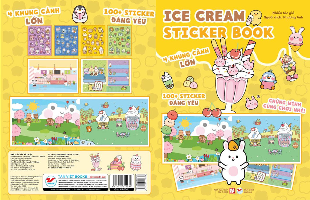 Sách Sticker Khổ Lớn: Ice Cream Sticker Book