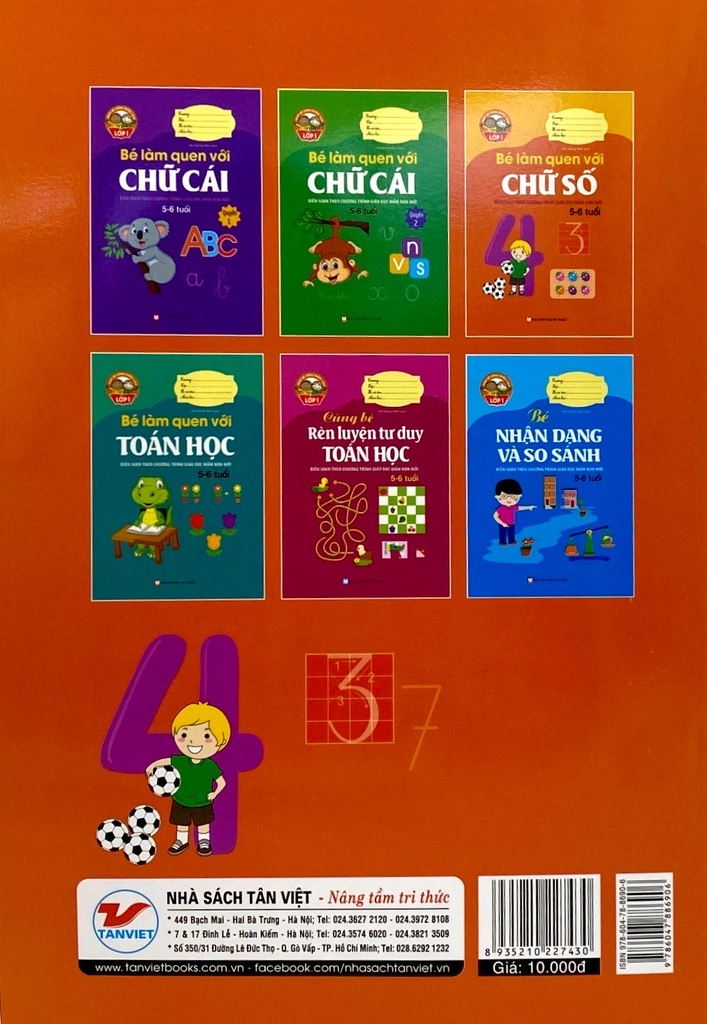 GBVBVL1 - Bé Làm Quen Với Chữ Số ( 5-6 tuổi ) ( Tái Bản 2024 )