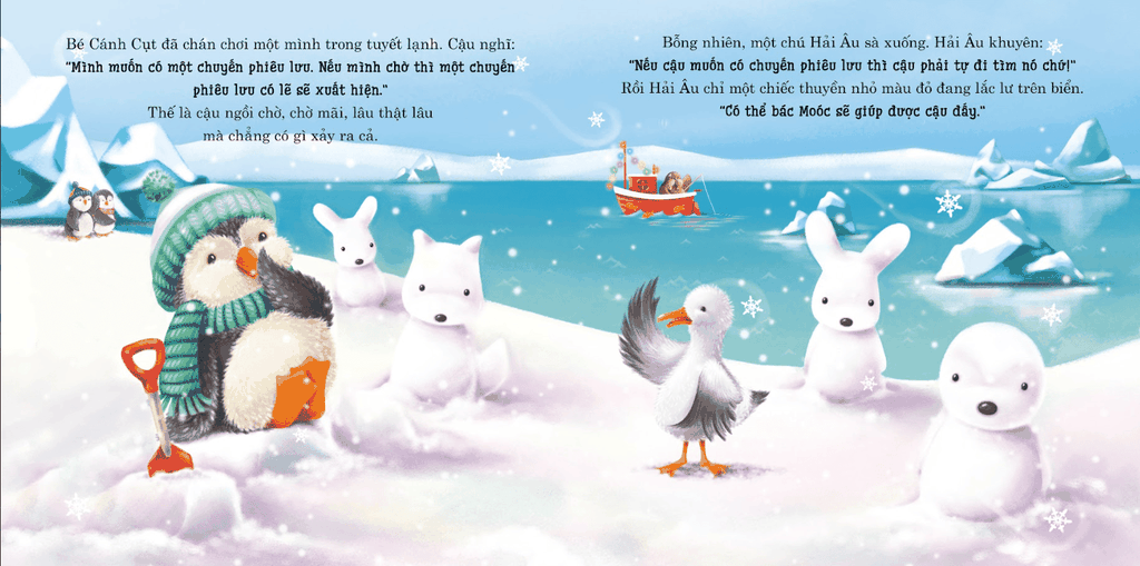 Ehon Châu Âu-Chuyến Phiêu Lưu Kì Diệu Của Bé Cánh Cụt- Tân Việt Books