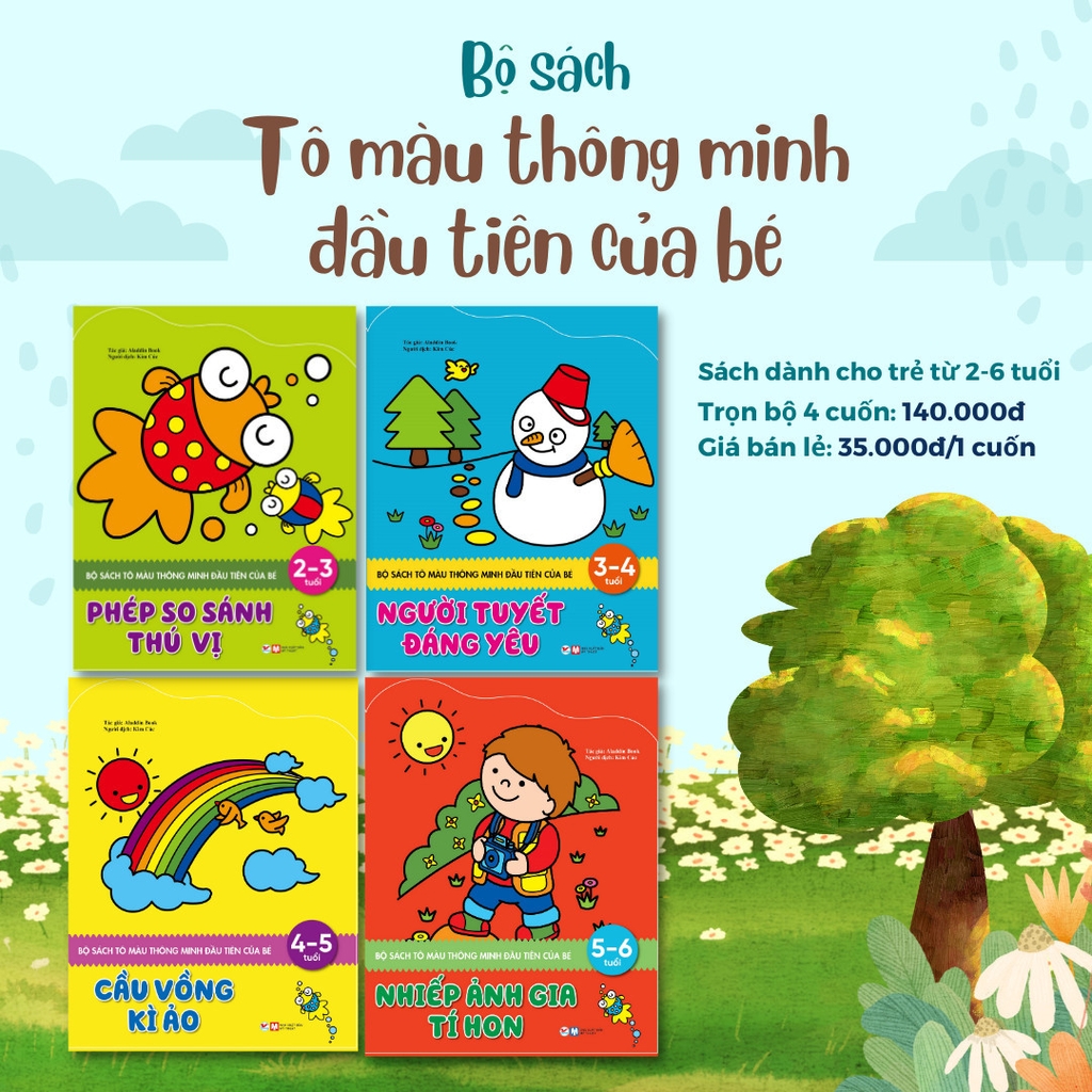 Bộ sách tô màu thông minh đầu tiên của bé