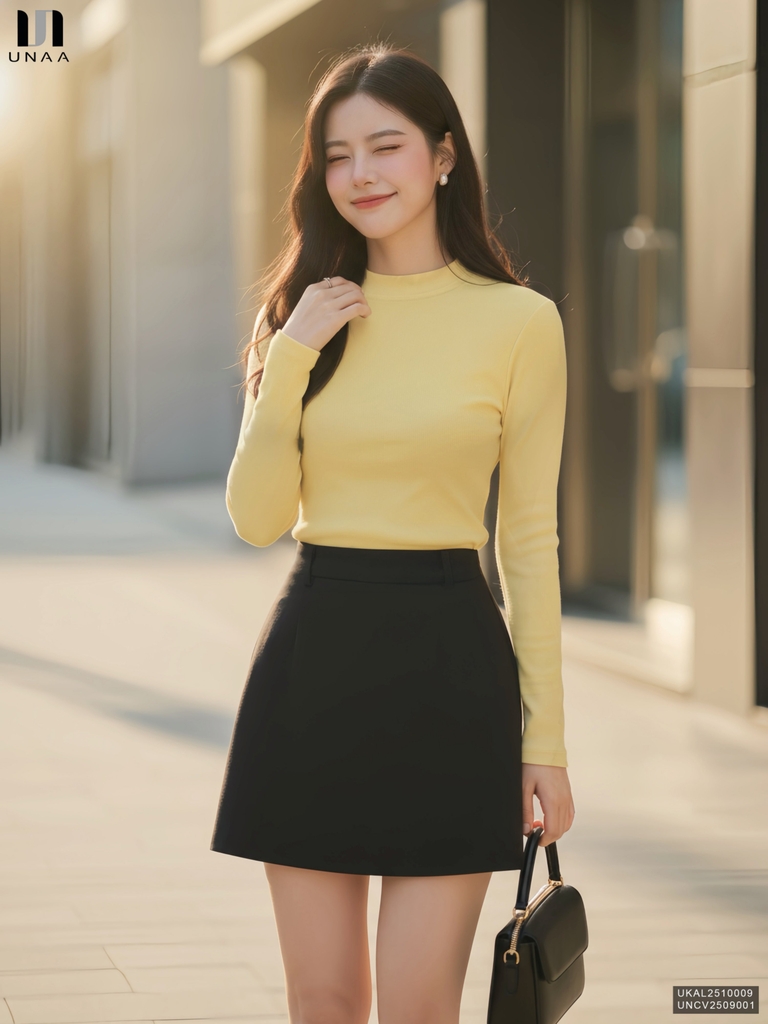 Áo giữ nhiệt len cổ leo ấm áp, đơn giản UKAL2510009