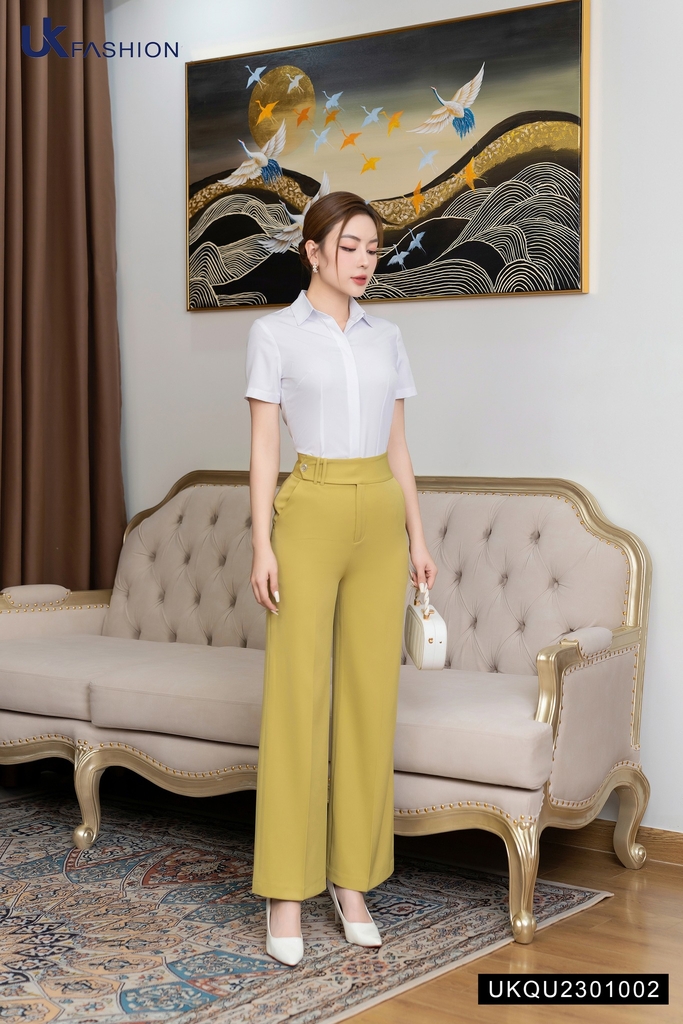 Quần Ống Rộng UK Fashion Che Khuyết Điểm Cực Tốt UKQU2301002