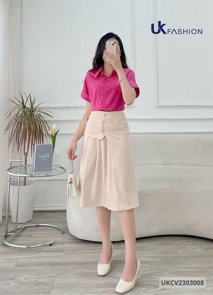 Chân váy Xếp UK Fashion Lạ Mắt UKCV2303008