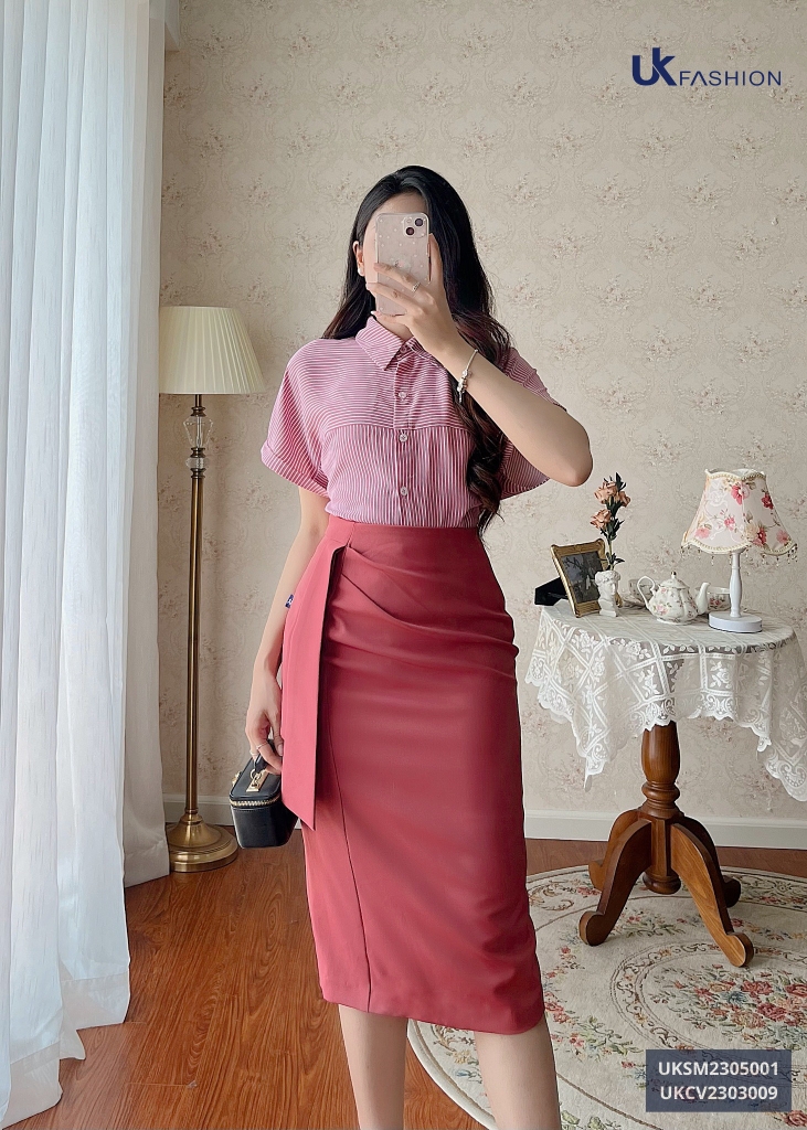 Chân Váy Xếp Vạt Kiểu UK Fashion Dễ Mặc, Dễ Phối UKCV2303009