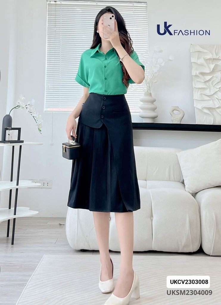 Chân váy Xếp UK Fashion Lạ Mắt UKCV2303008