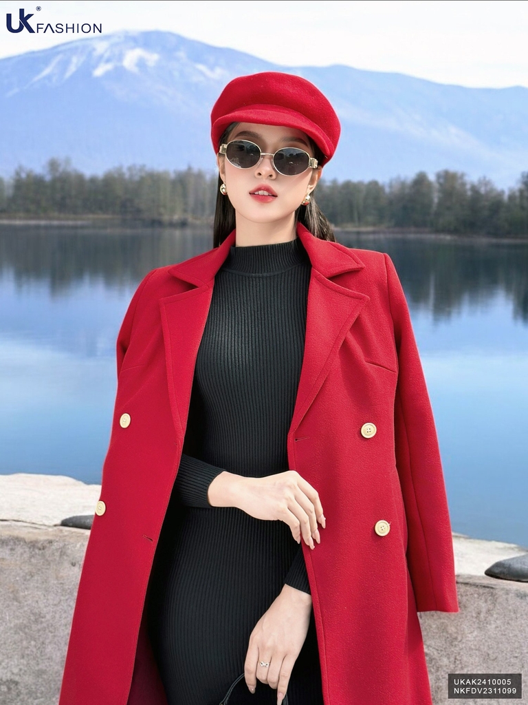Áo Khoác Dạ UK Trendy Công Sở Nữ Sang Trọng, Thanh Lịch Vải Mềm Mại UKAK2410005