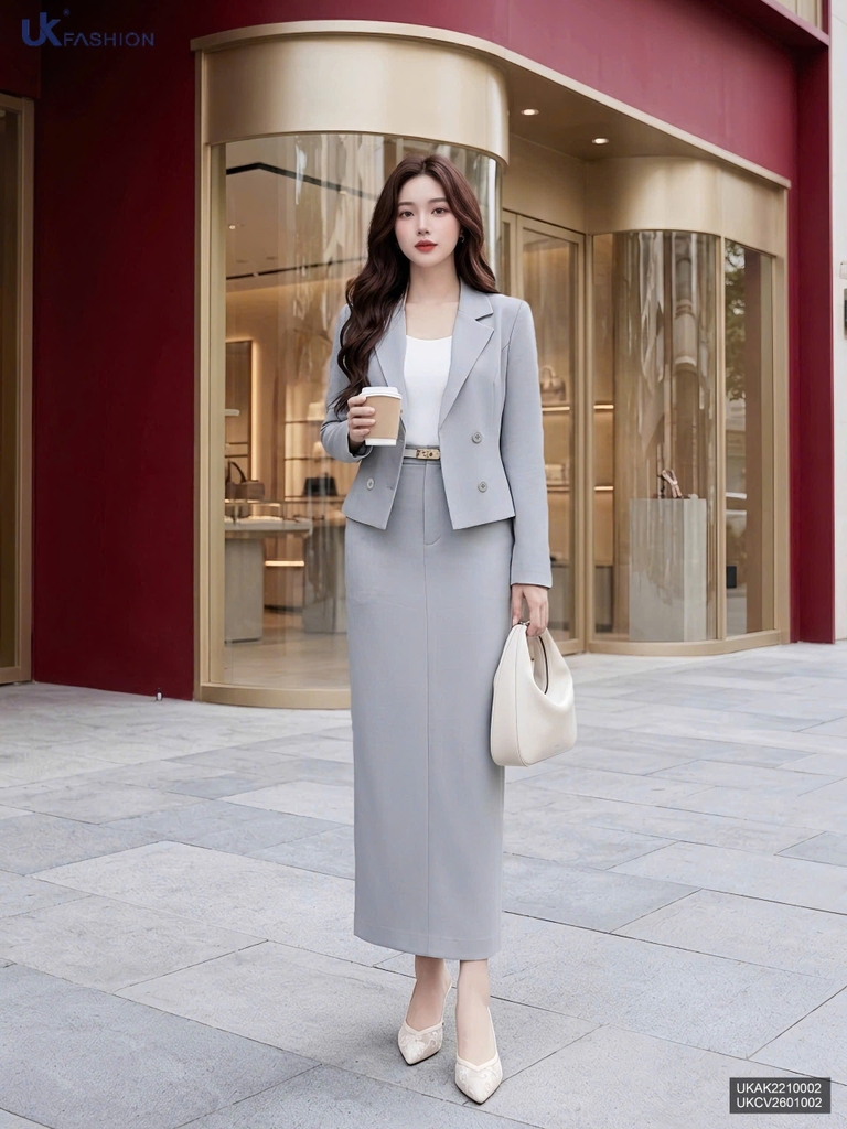 Chân váy bút chì moi cúc UKCV2601002 ( Chân rời không kèm SM/QU/PK )