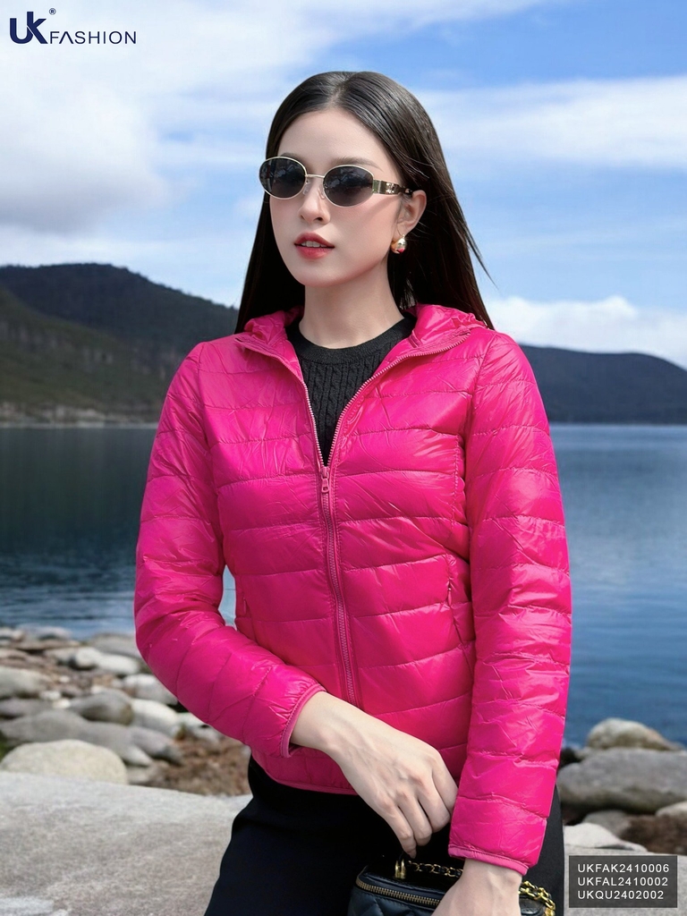 Áo Khoác Gió Lông Vũ UK Fashion Công Sở Nữ Trẻ Trung, Thoải Mái Vải Mềm Mại UKFAK2410006