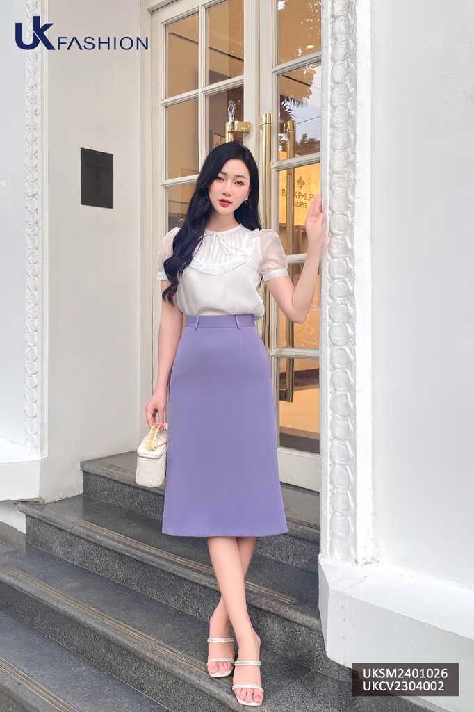 Chân Váy A Dài UK Fashion Basic, Màu Sắc Trendy UKCV2304002