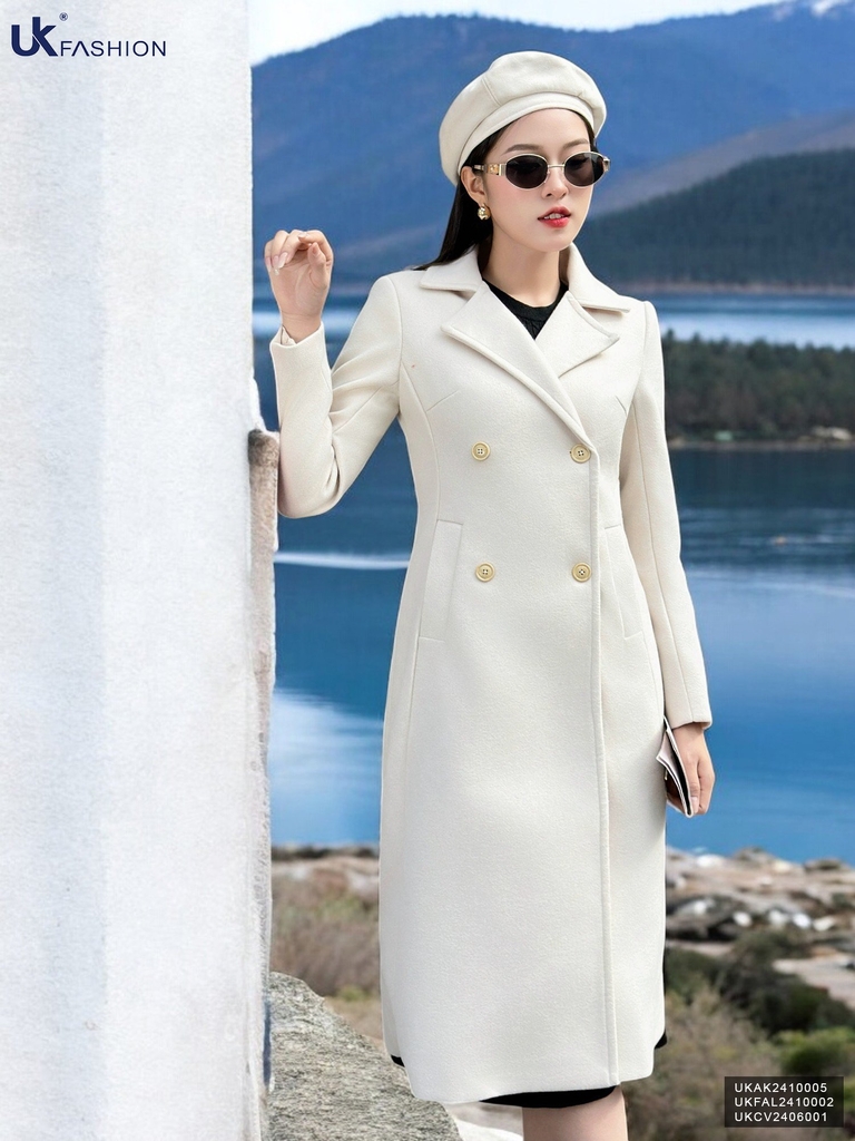 Áo Khoác Dạ UK Trendy Công Sở Nữ Sang Trọng, Thanh Lịch Vải Mềm Mại UKAK2410005