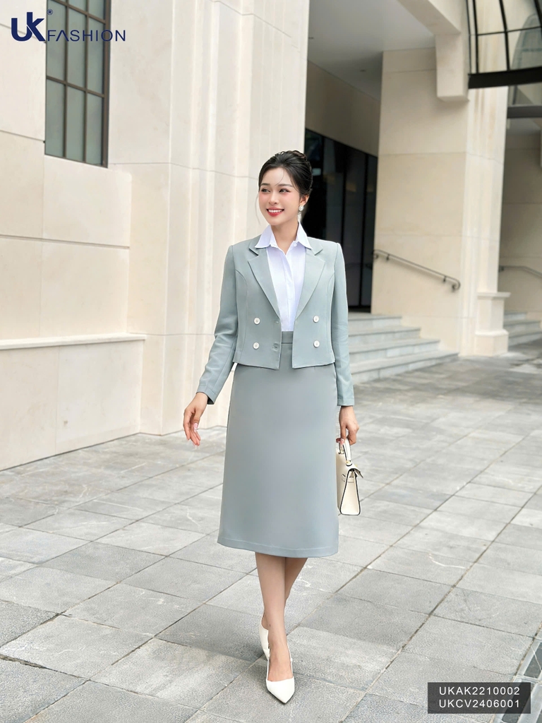 Chân váy A UK Fashion Công Sở Nữ Thanh Lịch, Vải Mềm Mịn UKCV2406001