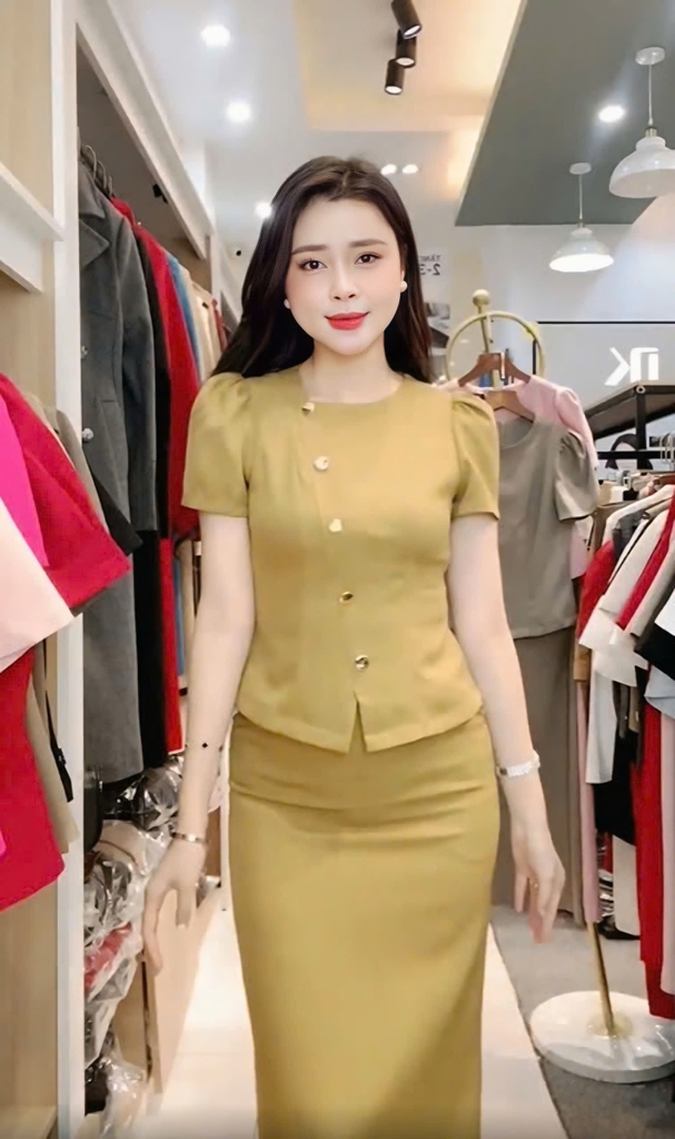 Set chân váy bút chì Mira kiểu mới, nhẹ nhàng, sang xịn UKBD2502006 ( Bao gồm 1 áo + 1 CV)