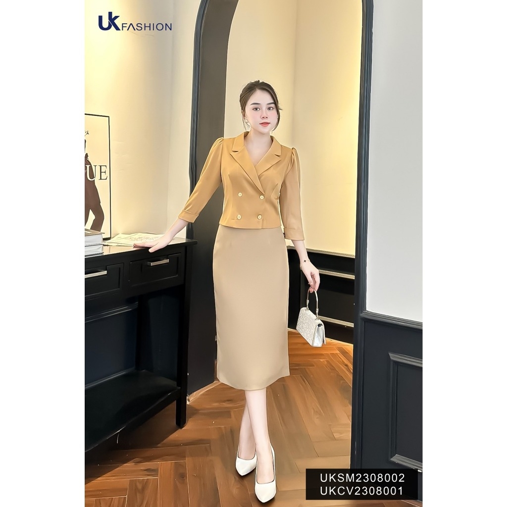Chân Váy Bút Chì Dáng Dài UK Fashion Thanh Lịch, Nữ Tính UKCV2308001