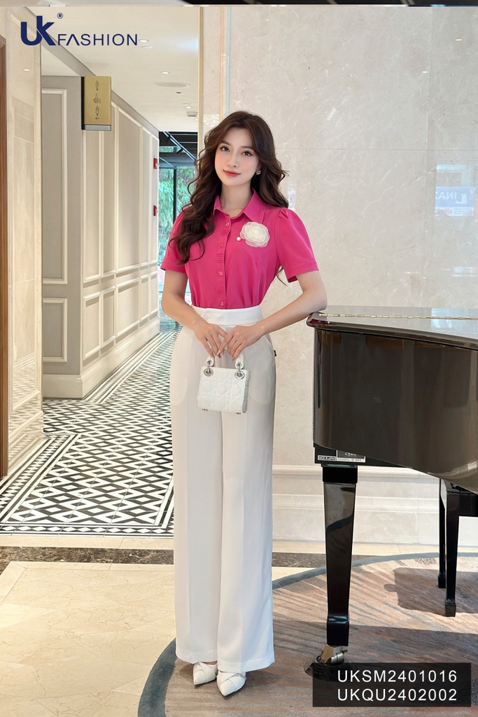UK Fashion Quần Ống Suông Thoải Mái, Che Khuyết Điểm UKQU2402002