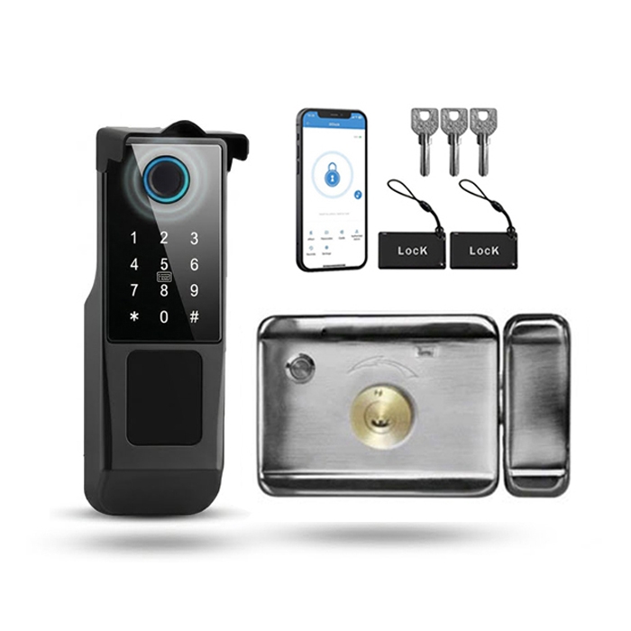 Khóa cổng vân tay 1 mặt dùng app TTLock Q20-02