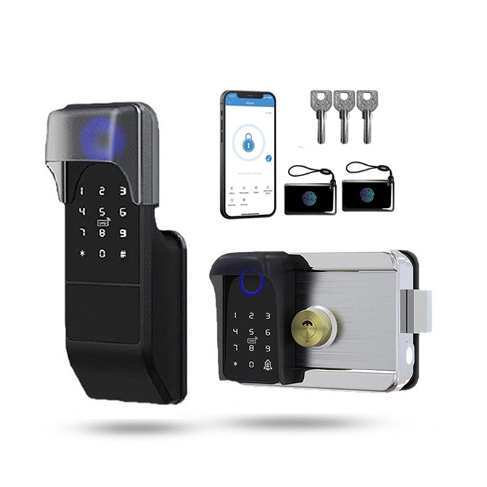 Khóa Cổng Vân Tay 2 Mặt Dùng App TTLock VD08 Inox 304