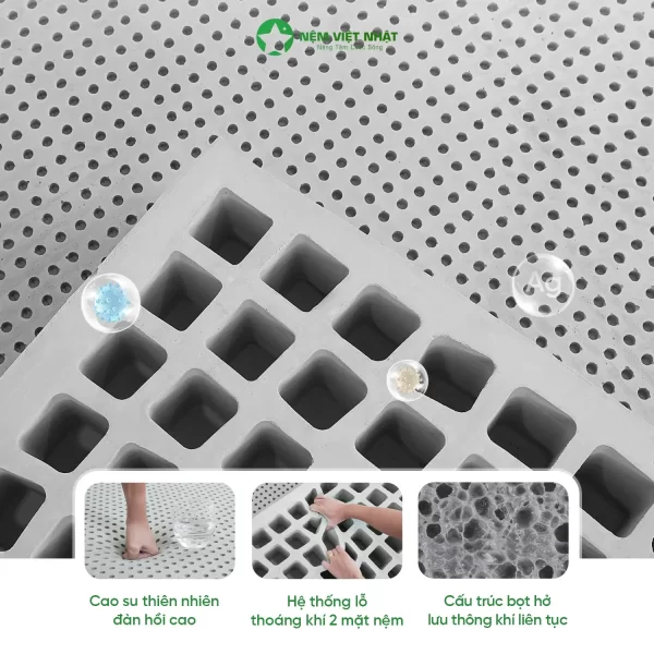 Nệm Cao Su Việt Nhật Coolax – Vững nâng đỡ, mát trọn giấc