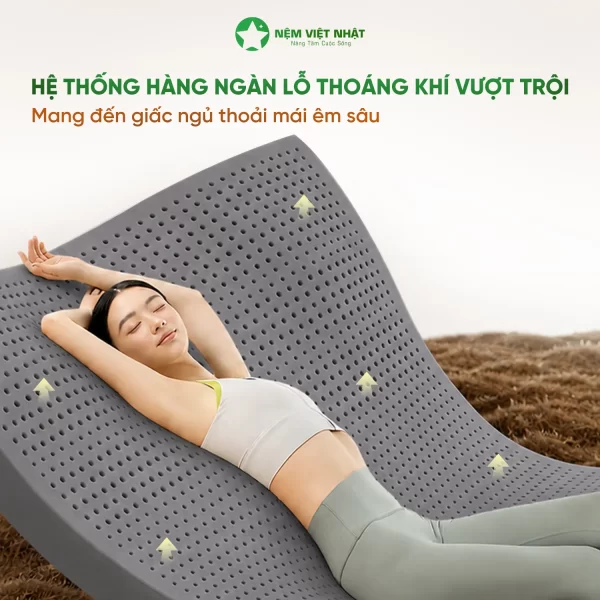 Nệm Cao Su Việt Nhật Coolax – Vững nâng đỡ, mát trọn giấc