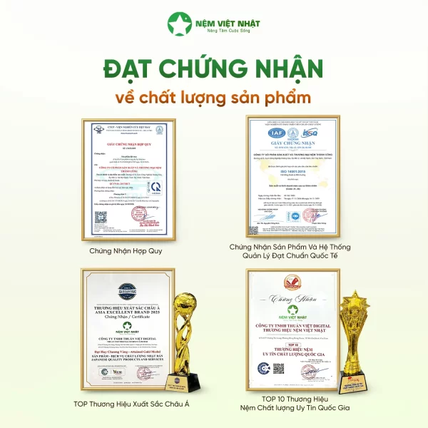 Nệm Cao Su Việt Nhật Coolax – Vững nâng đỡ, mát trọn giấc