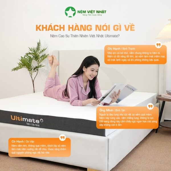 Nệm Cao Su Làm Mát Việt Nhật Ultimate – Nâng Đỡ Vững Chắc, Làm Mát Vượt Trội