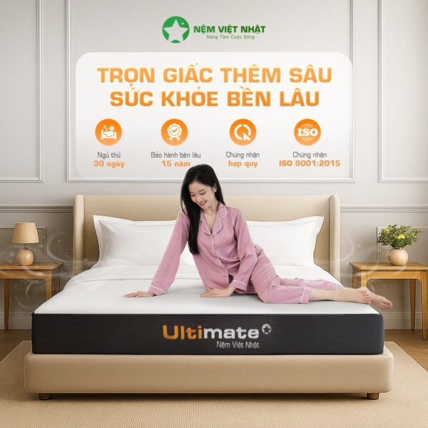 Nệm Cao Su Làm Mát Việt Nhật Ultimate – Nâng Đỡ Vững Chắc, Làm Mát Vượt Trội