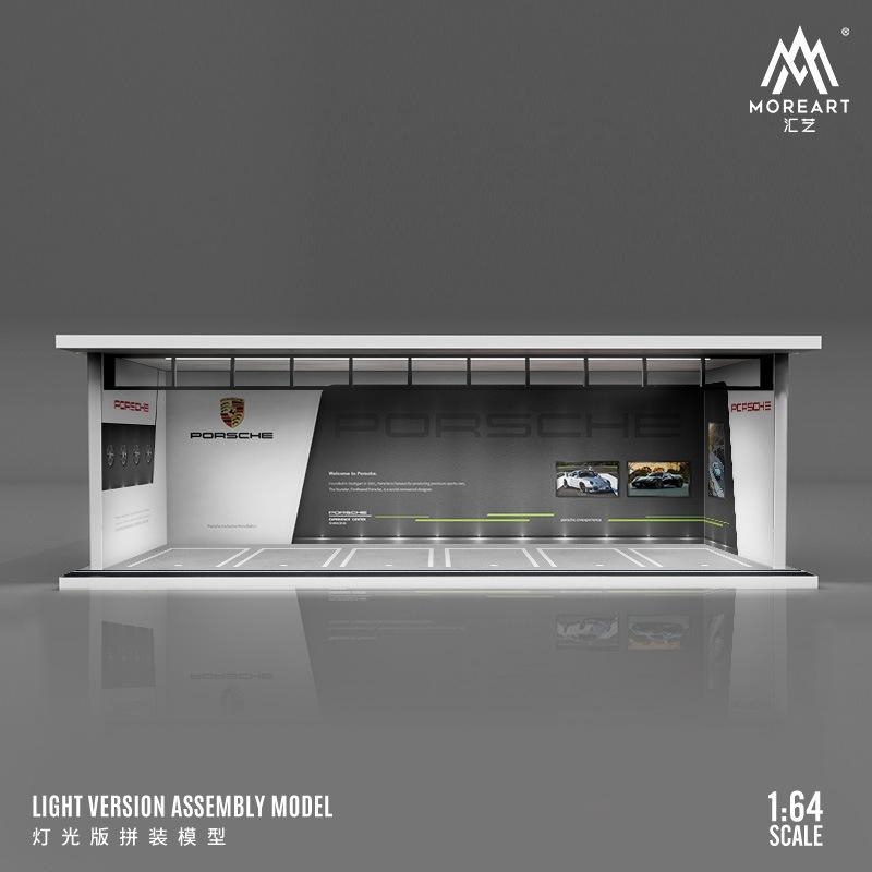 Diorama Lắp Ráp Bãi Đậu Xe Có Đèn Tỉ Lệ 1: 64 Gulf / HKS / Michelin / Advan / Nissan / Hotwheel / Porsche / Mazda /Honda