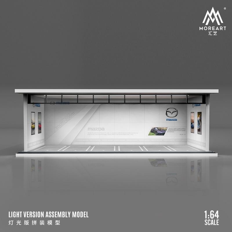 Diorama Lắp Ráp Bãi Đậu Xe Có Đèn Tỉ Lệ 1: 64 Gulf / HKS / Michelin / Advan / Nissan / Hotwheel / Porsche / Mazda /Honda