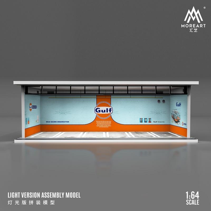 Diorama Lắp Ráp Bãi Đậu Xe Có Đèn Tỉ Lệ 1: 64 Gulf / HKS / Michelin / Advan / Nissan / Hotwheel / Porsche / Mazda /Honda
