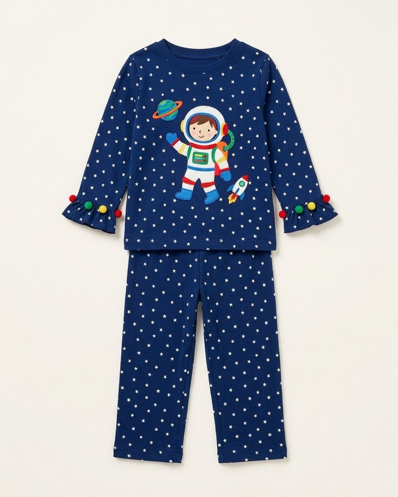 Bộ pijama cotton hình phi hành gia
