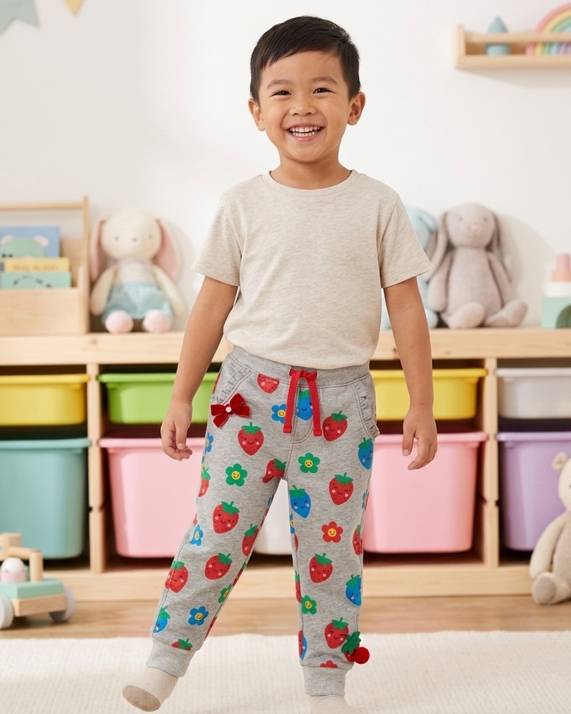Quần jogger nỉ bo gấu