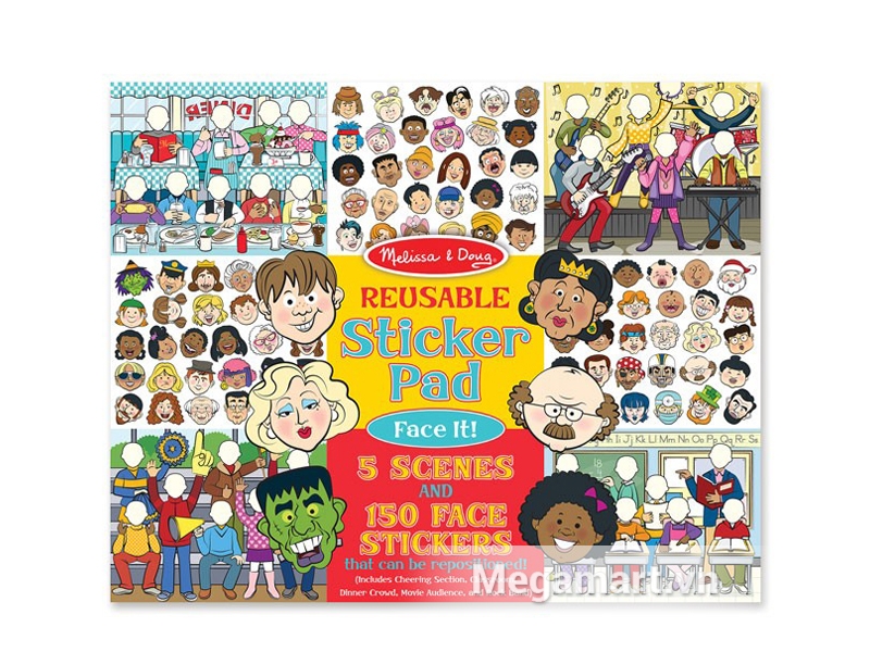 Melissa & Doug Sách sticker Gương mặt vui vẻ
