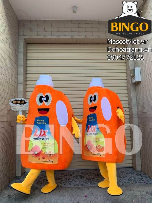 mascot chai nước giặt Lix