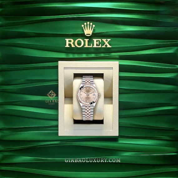 Đồng Hồ Rolex Datejust 31 278341RBR Mặt Số Hồng Cọc Số Kim Cương