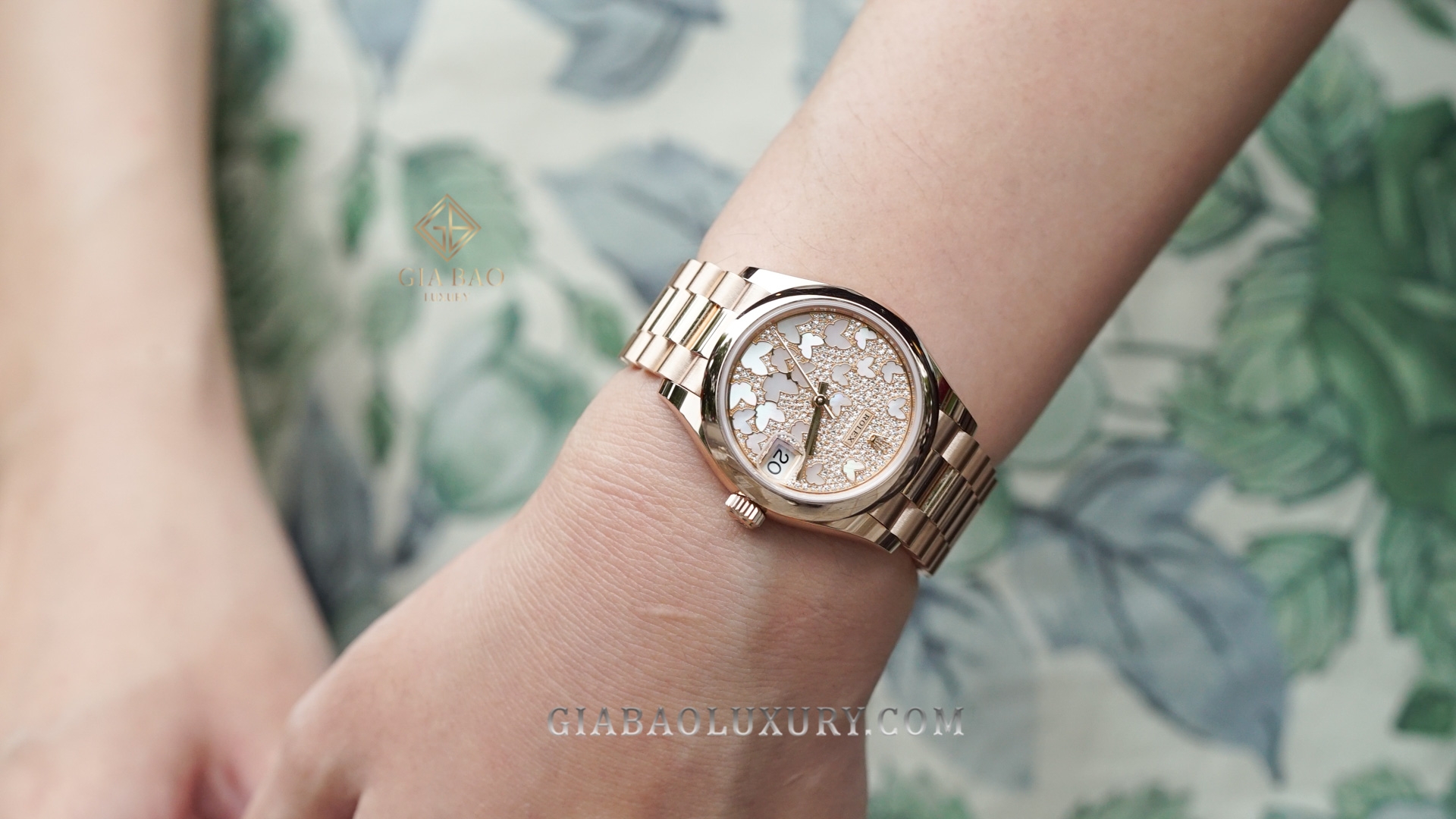 Đồng Hồ Rolex Datejust 31 278245 Mặt Số Vỏ Trai Họa Tiết Butterfly