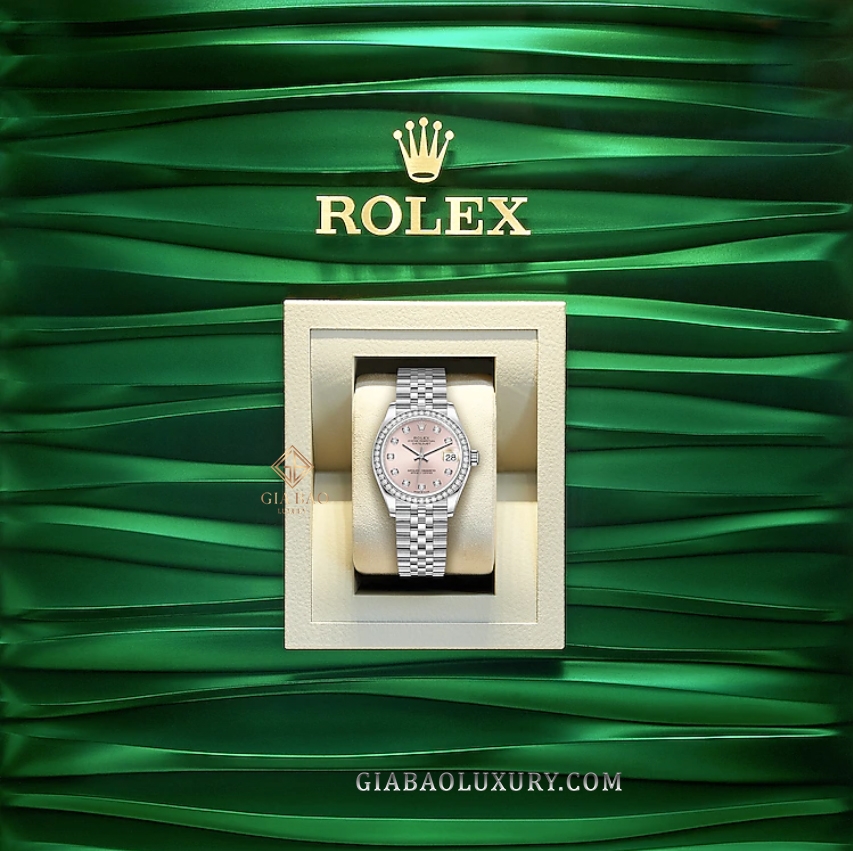 Đồng Hồ Rolex Datejust 31 278384RBR Mặt Số Hồng Cọc Số Kim Cương