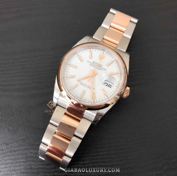 Đồng Hồ Rolex Datejust 36 126201-0018 Mặt Số Trắng Cọc Số Dạ Quang Dây Đeo Oyster