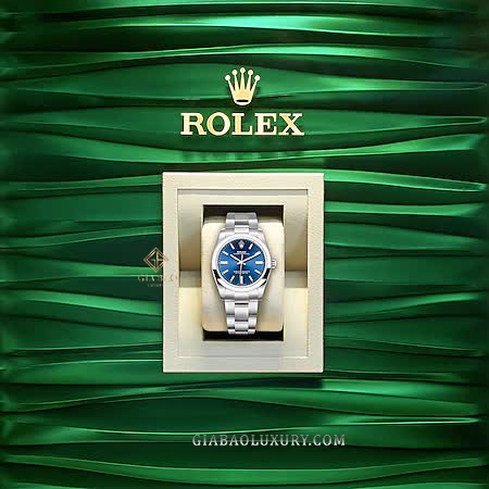 Đồng Hồ Rolex Oyster Perpetual 124200 Mặt Số Xanh