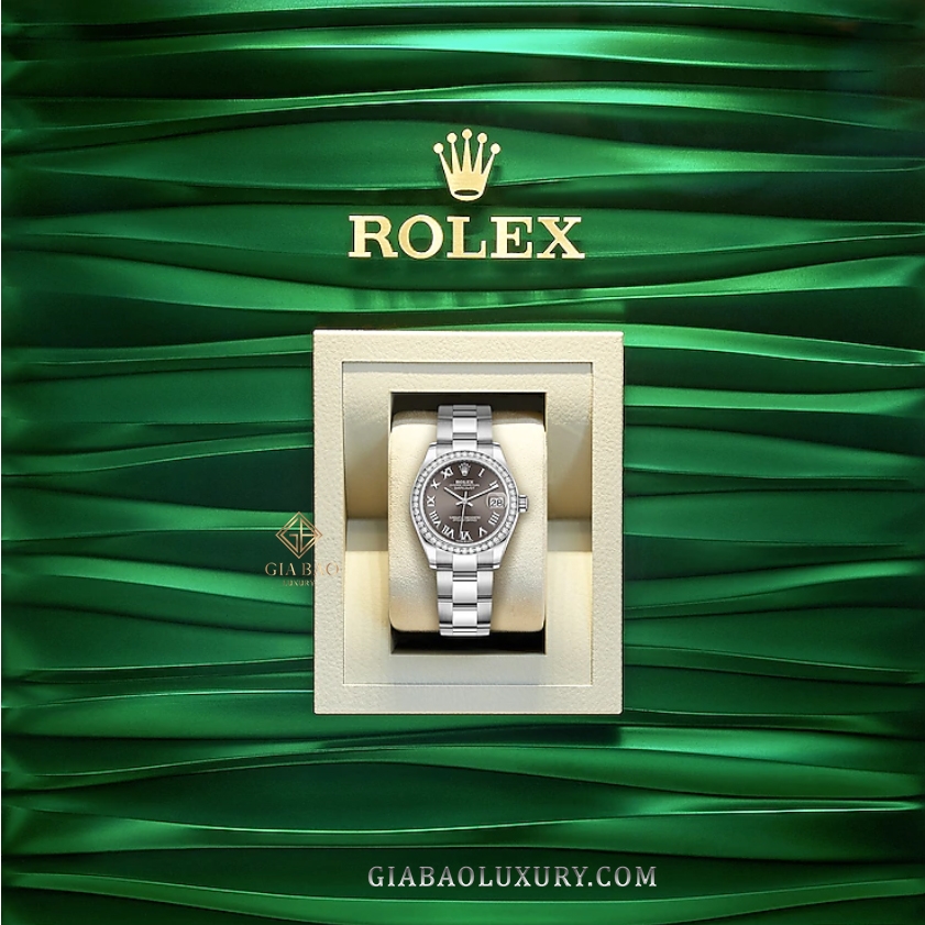 Đồng Hồ Rolex Datejust 31 278384RBR Mặt Số Xám Cọc Số La Mã Dây Đeo Oyster